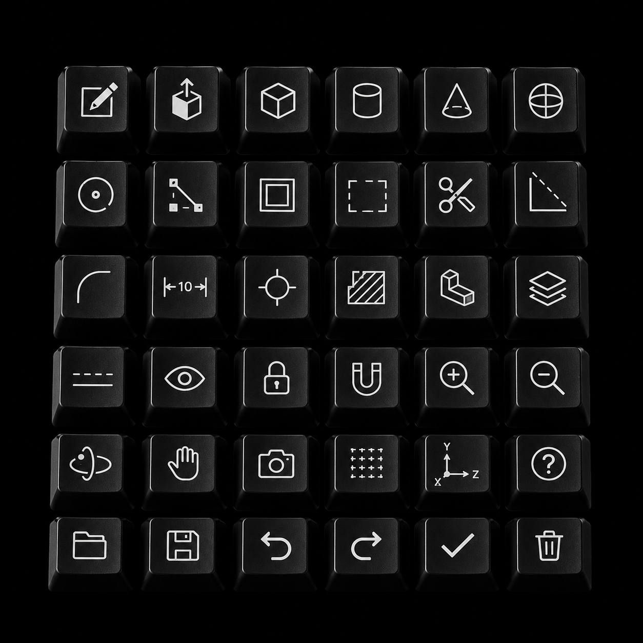 24x Revit CAD Key-Caps Pack